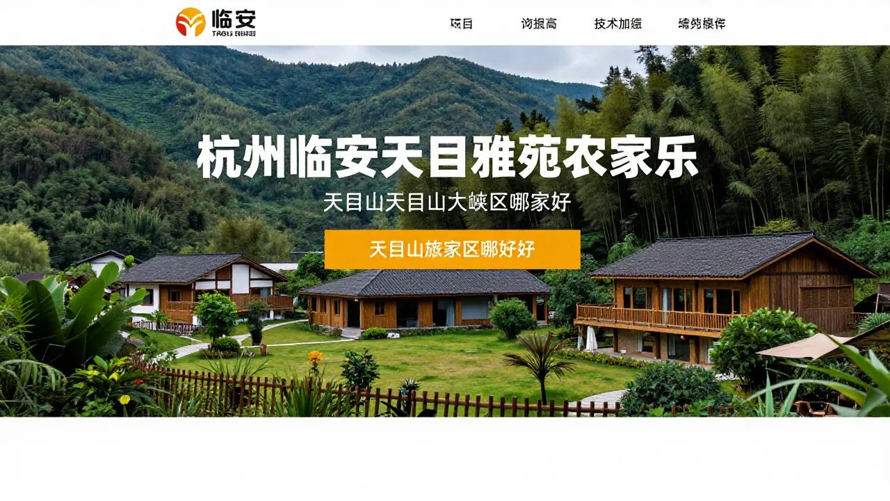 杭州临安天目雅苑农家乐 首页主视觉